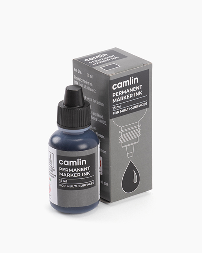 Camlin Permanent Marker Ink Individual bottle of 15 ml in Black shade