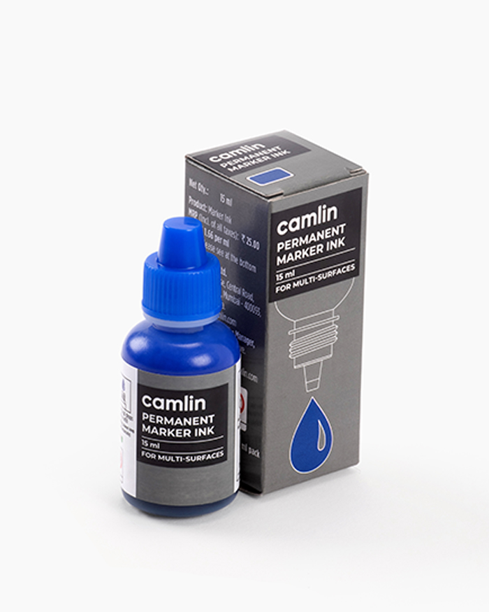 Camlin Permanent Marker Ink Individual bottle of 15 ml in Blue shade