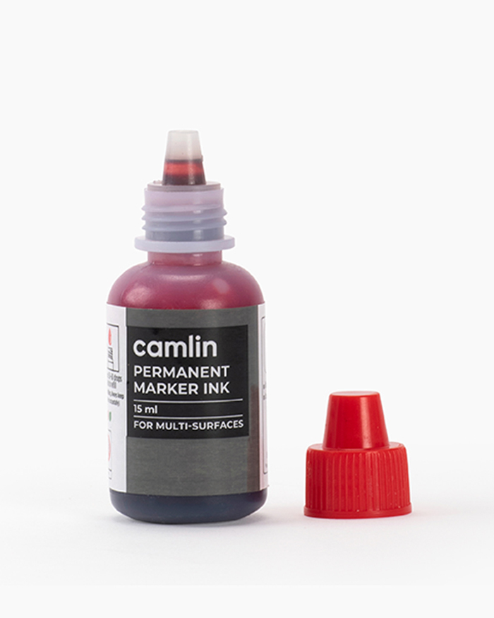 Camlin Permanent Marker Ink Individual bottle of 15 ml in Red shade