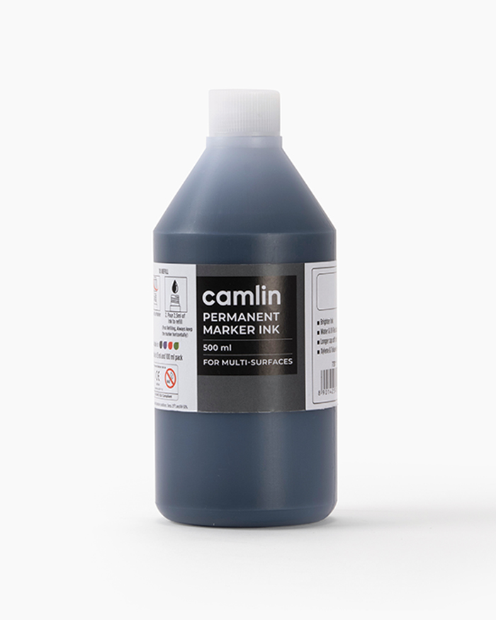 Camlin Permanent Marker Ink Individual bottle of 500 ml in Black shade