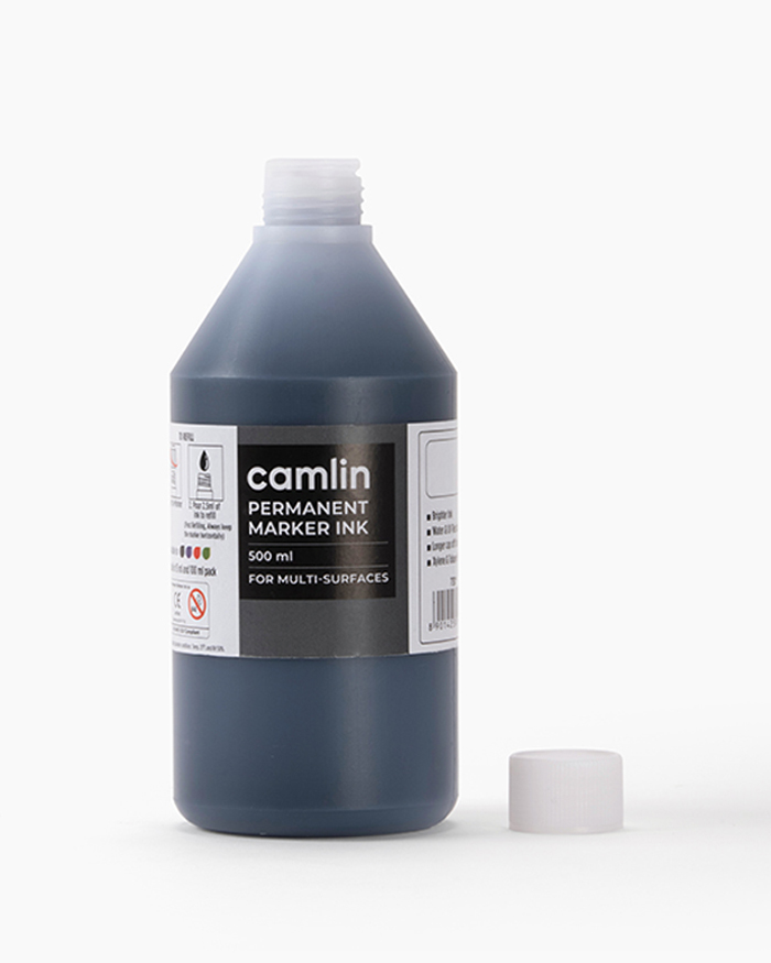 Camlin Permanent Marker Ink Individual bottle of 500 ml in Black shade