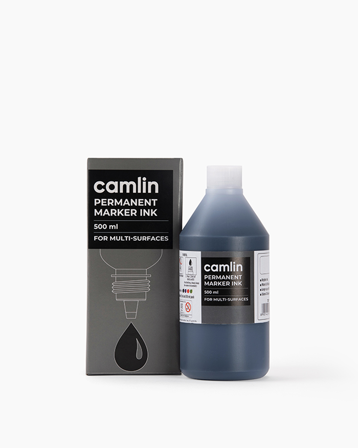Camlin Permanent Marker Ink Individual bottle of 500 ml in Black shade