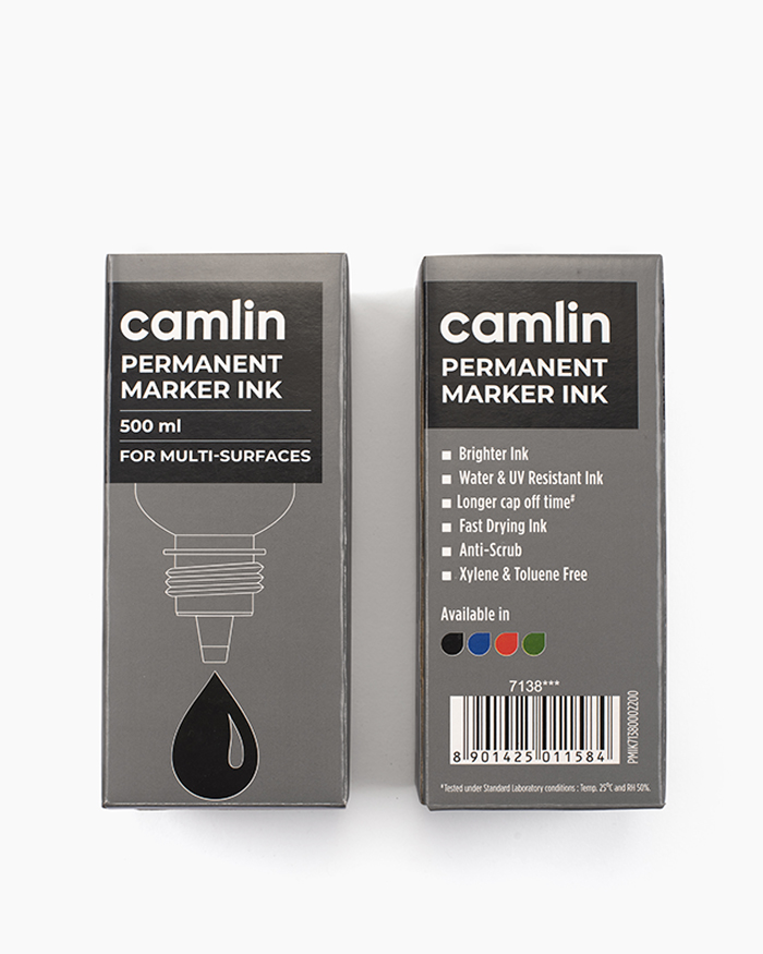 Camlin Permanent Marker Ink Individual bottle of 500 ml in Blue shade