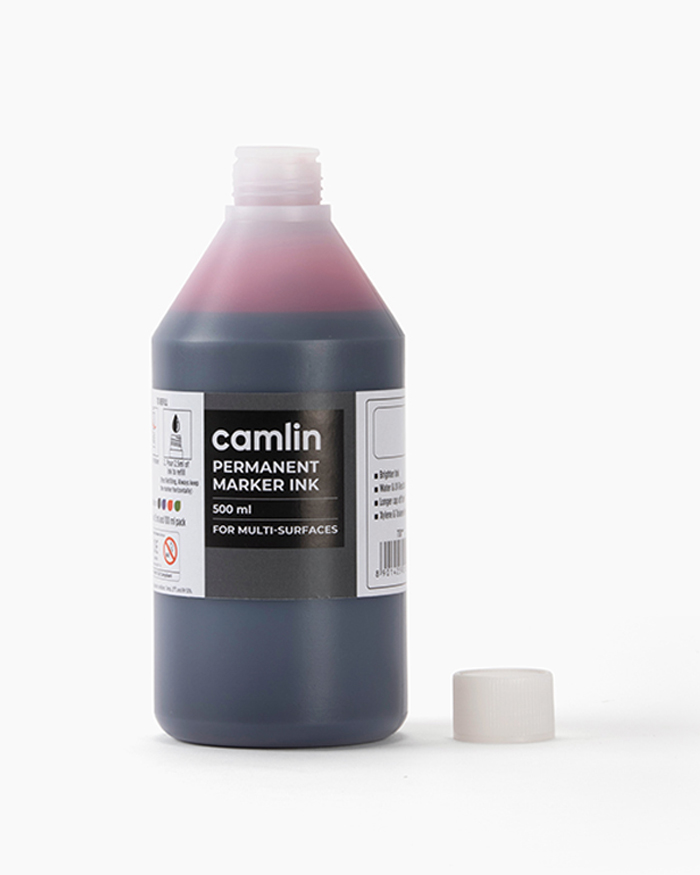 Camlin Permanent Marker Ink Individual bottle of 500 ml in Red shade