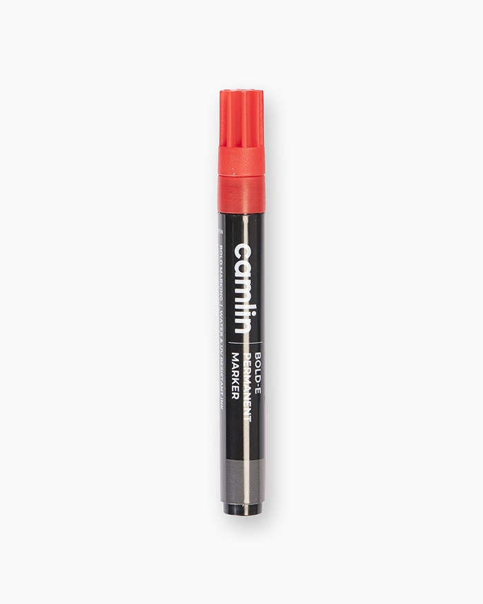 Camlin Bold-E Permanent Markers Carton of 10 markers in Red shade