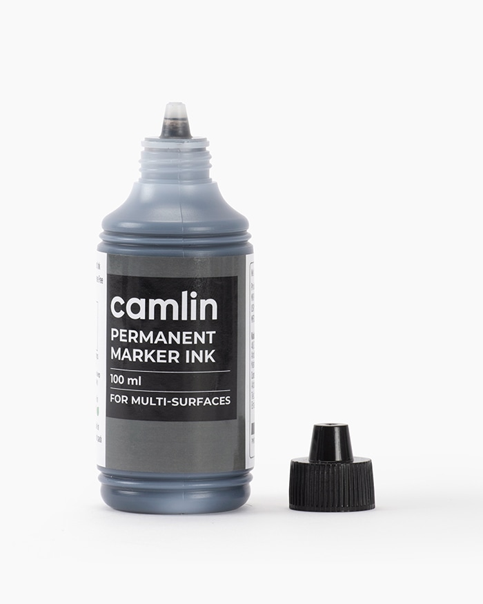 Camlin Permanent Marker Ink Individual bottle of 100 ml in Black shade