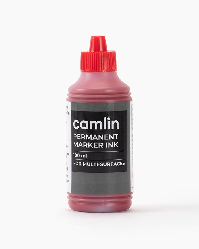 Camlin Permanent Marker Ink Individual bottle of 100 ml in Red shade