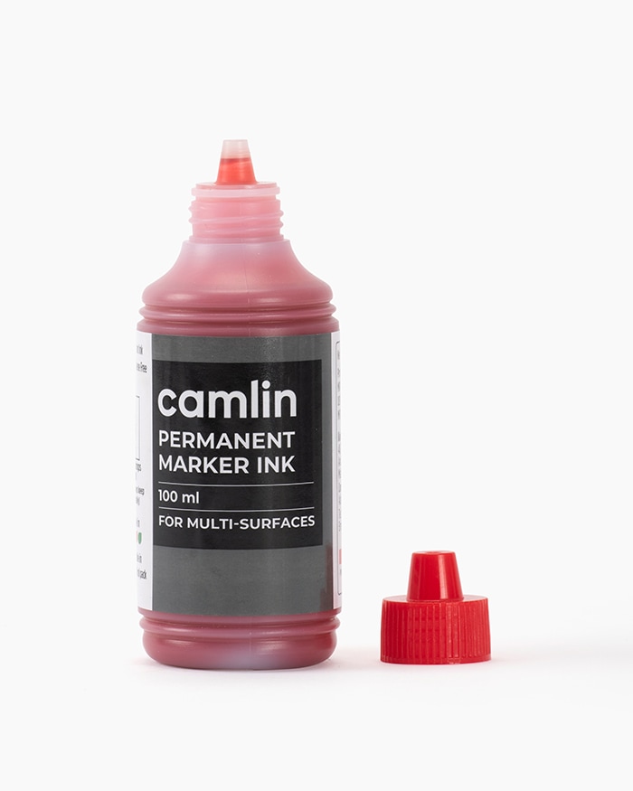 Camlin Permanent Marker Ink Individual bottle of 100 ml in Red shade