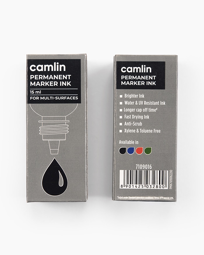 Camlin Permanent Marker Ink Individual bottle of 15 ml in Black shade