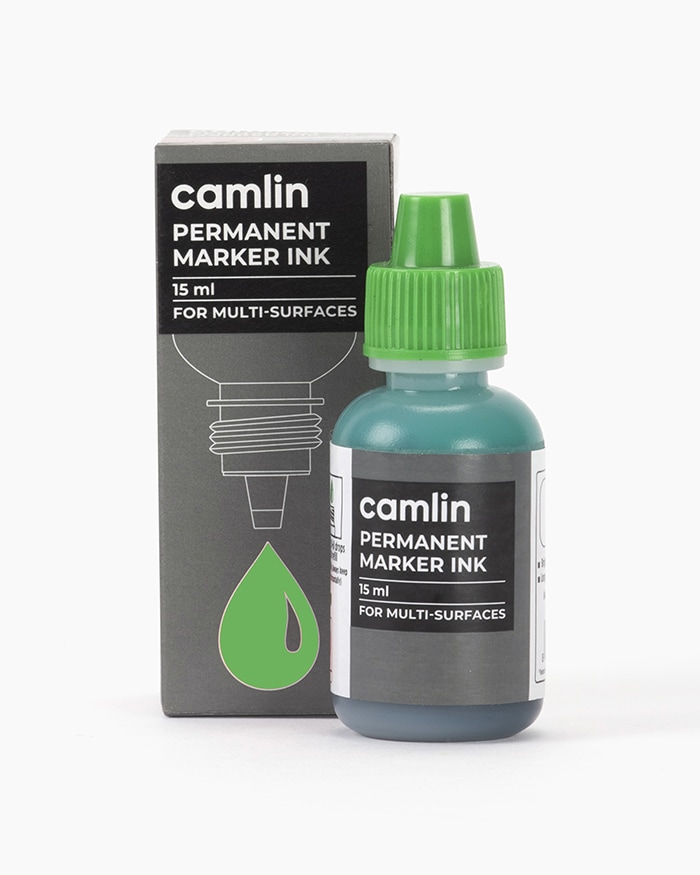 Camlin Permanent Marker Ink Individual bottle of 15 ml in Green shade