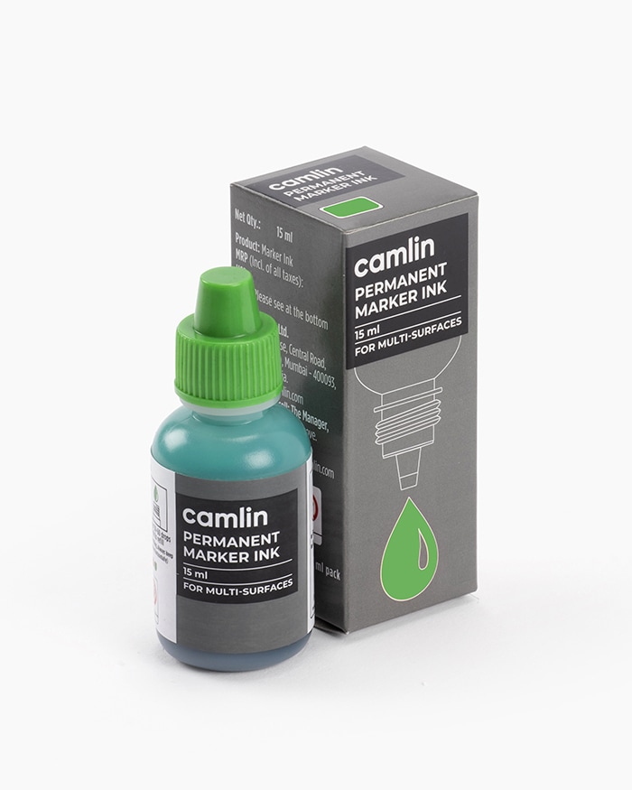 Camlin Permanent Marker Ink Individual bottle of 15 ml in Green shade