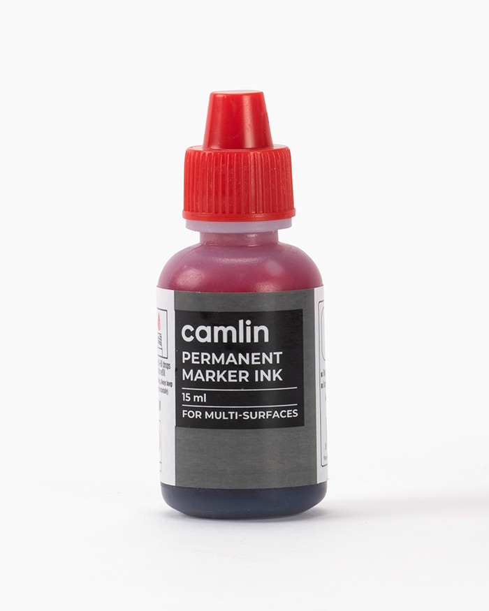 Camlin Permanent Marker Ink Individual bottle of 15 ml in Red shade