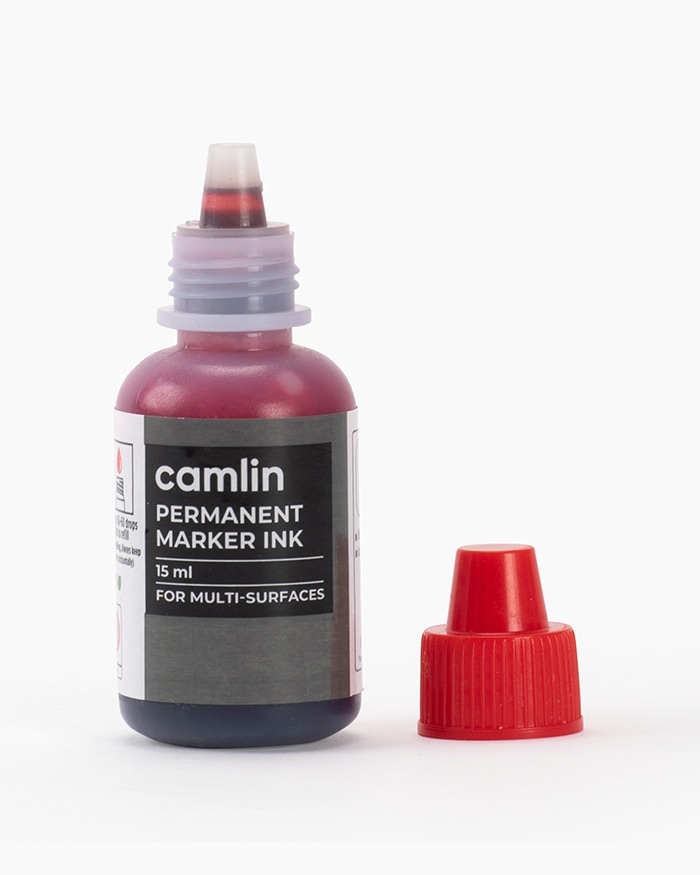 Camlin Permanent Marker Ink Individual bottle of 15 ml in Red shade