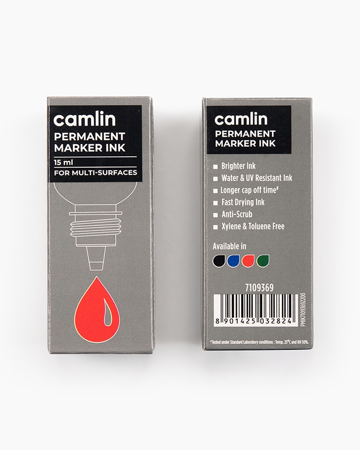 Camlin Permanent Marker Ink Individual bottle of 15 ml in Red shade
