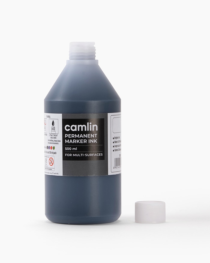 Camlin Permanent Marker Ink Individual bottle of 500 ml in Black shade