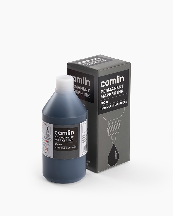 Camlin Permanent Marker Ink Individual bottle of 500 ml in Black shade