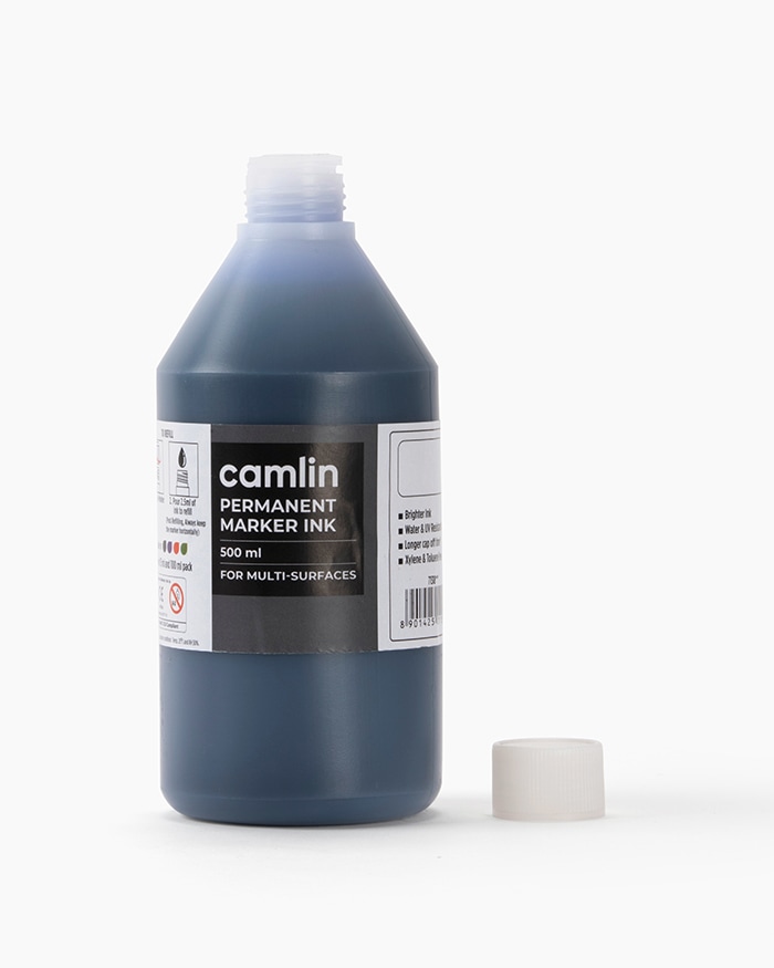 Camlin Permanent Marker Ink Individual bottle of 500 ml in Blue shade