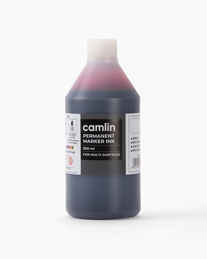 Camlin Permanent Marker Ink Individual bottle of 500 ml in Red shade