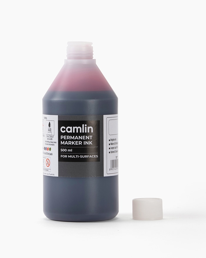 Camlin Permanent Marker Ink Individual bottle of 500 ml in Red shade