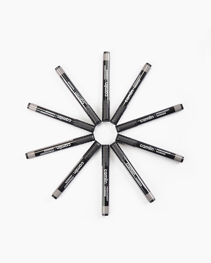 Camlin Permanent Markers Carton of 10 markers in Black shade