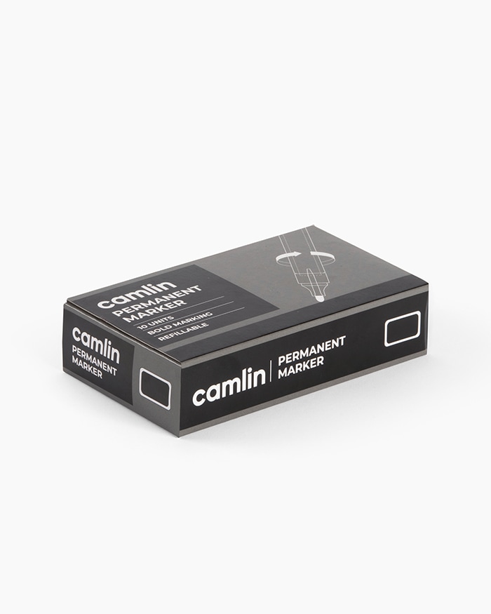 Camlin Permanent Markers Carton of 10 markers in Black shade