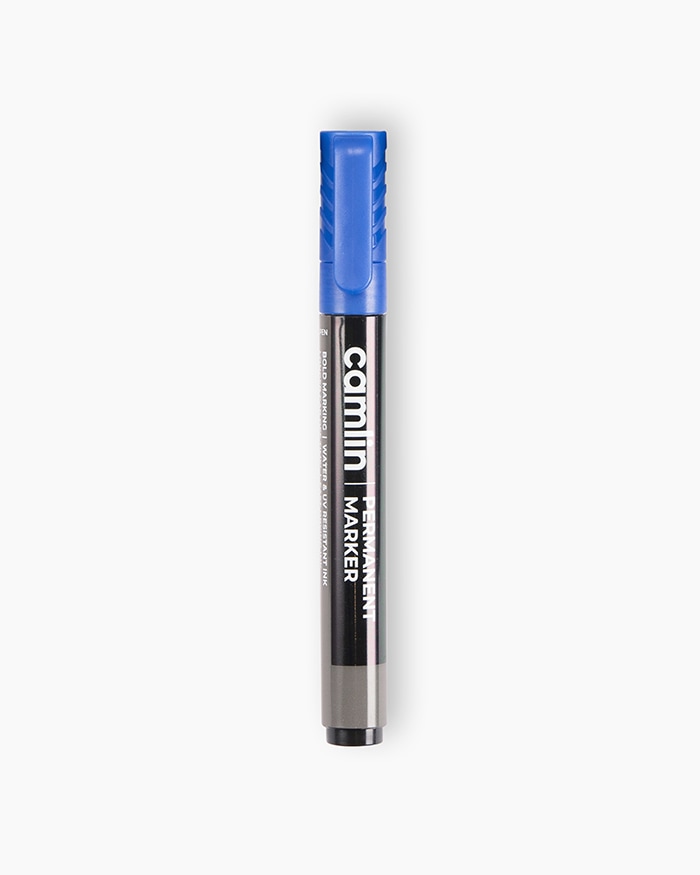 Camlin Permanent Markers Carton of 10 markers in Blue shade