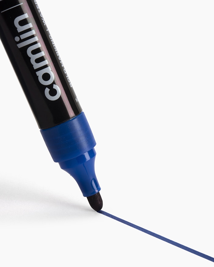 Camlin Permanent Markers Carton of 10 markers in Blue shade