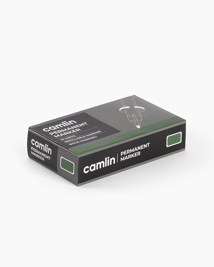 Camlin Permanent Markers Carton of 10 markers in Green shade