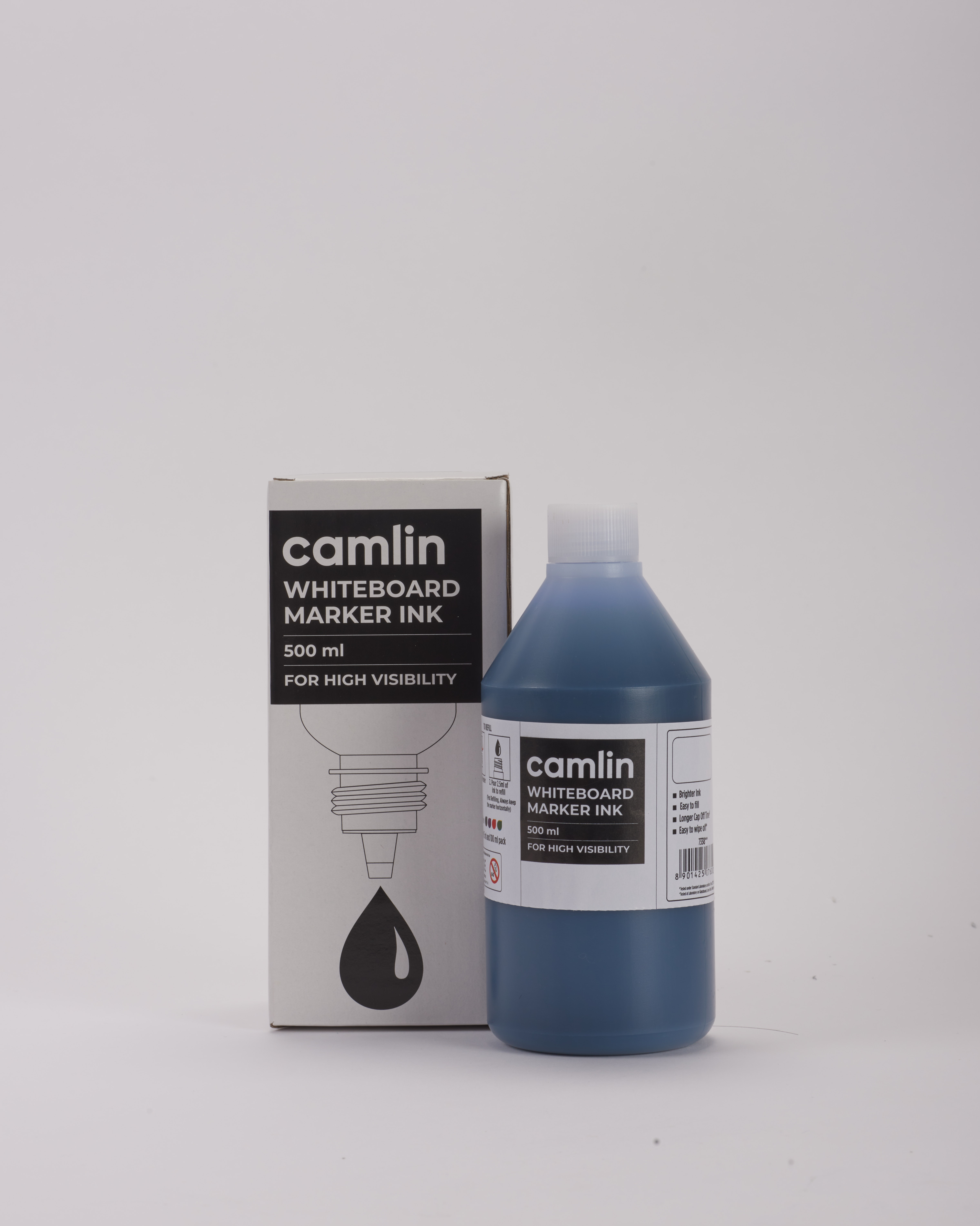 Camlin Whiteboard Marker Ink Individual bottle of 500 ml in Black shade
