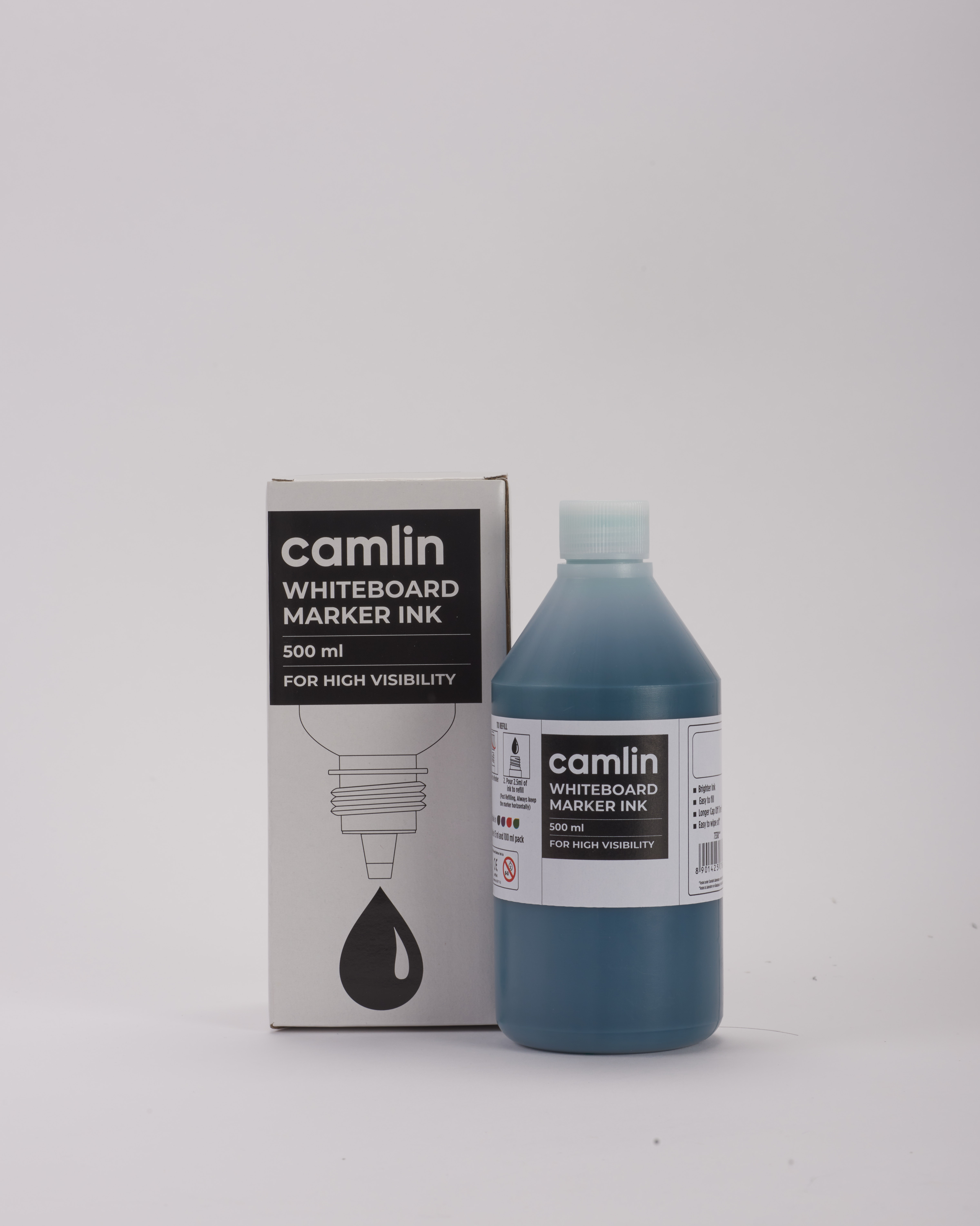 Camlin Whiteboard Marker Ink Individual bottle of 500 ml in Blue shade