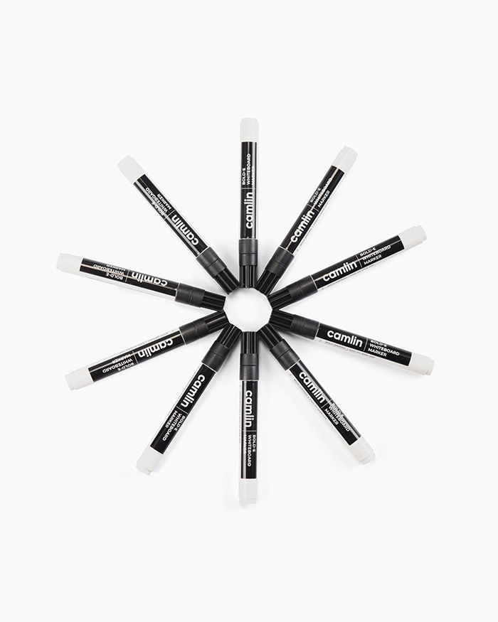 Camlin Bold-E Whiteboard Markers Carton of 10 markers in Black shade