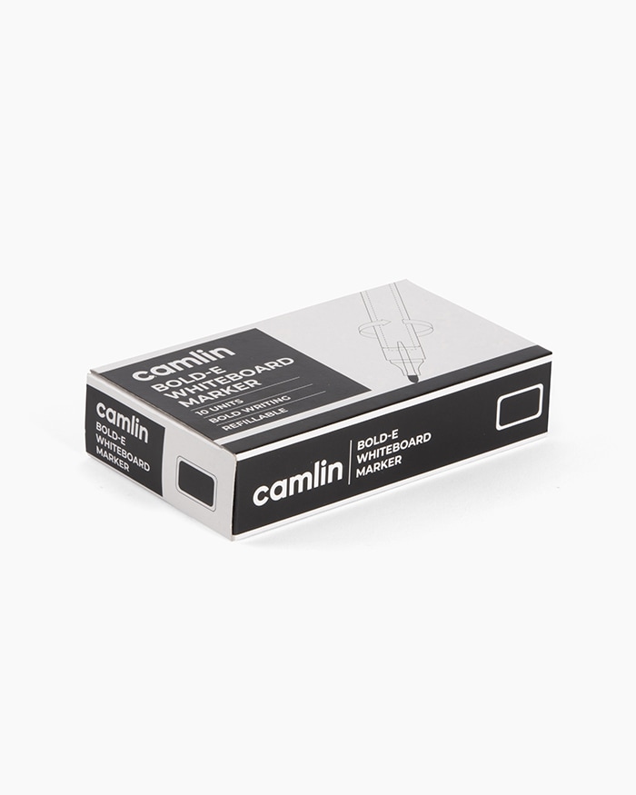 Buy Camlin Bold-E Whiteboard Markers Carton of 10 markers in Black shade