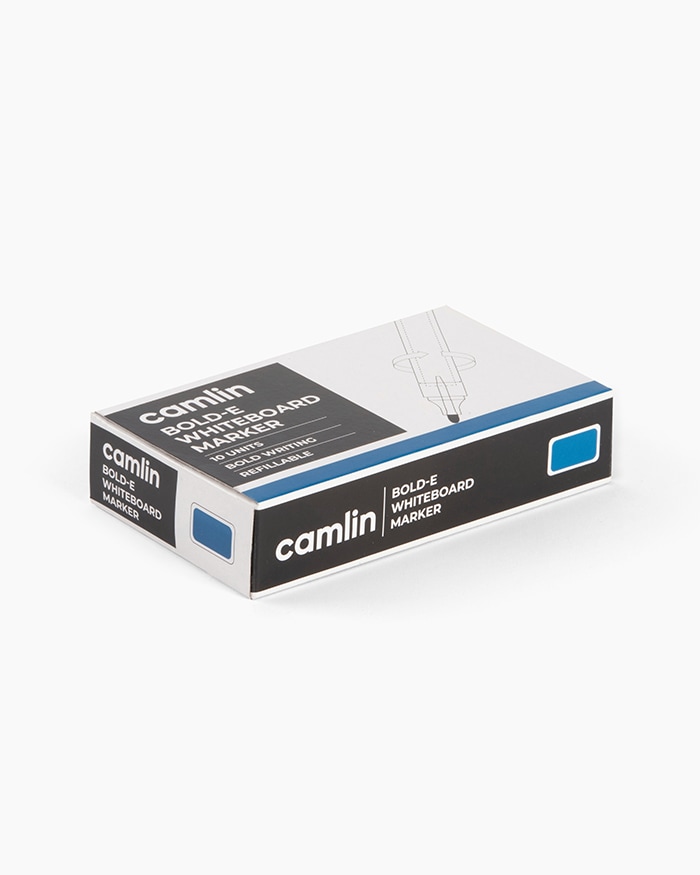 Camlin Bold-E Whiteboard Markers Carton of 10 markers in Blue shade