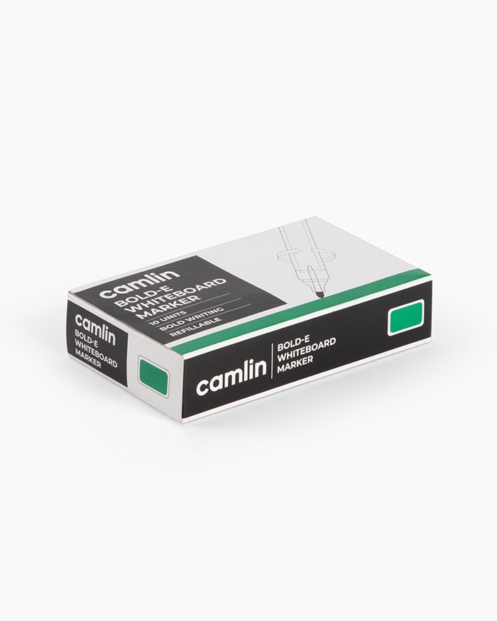 Camlin Bold-E Whiteboard Markers Carton of 10 markers in Green shade