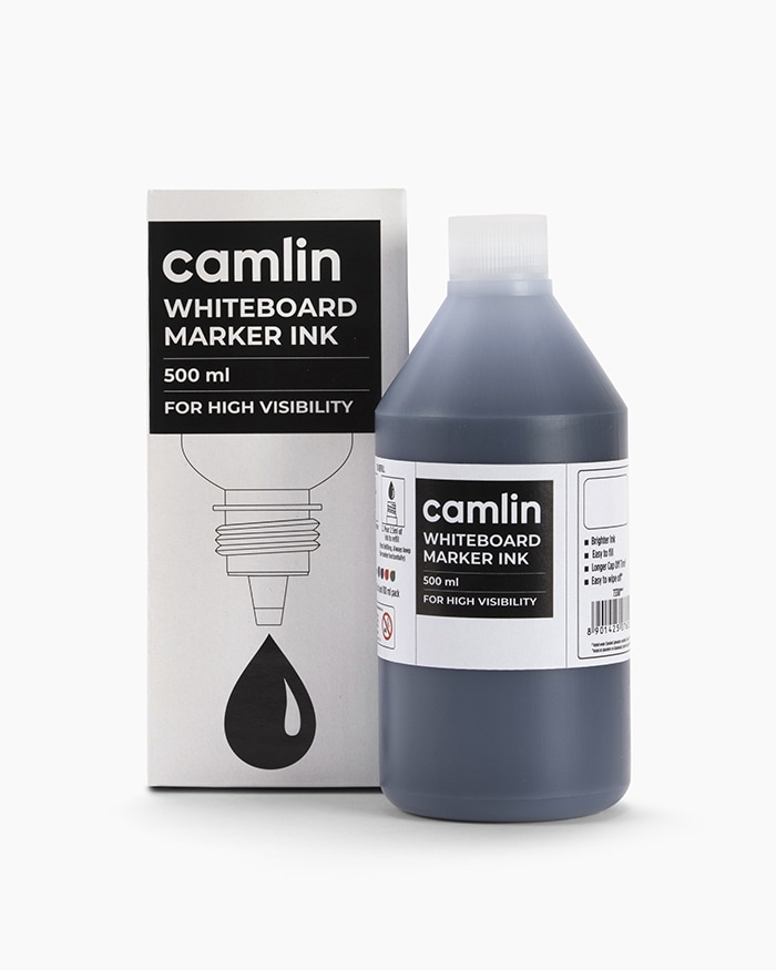 Camlin Whiteboard Marker Ink Individual bottle of 500 ml in Black shade