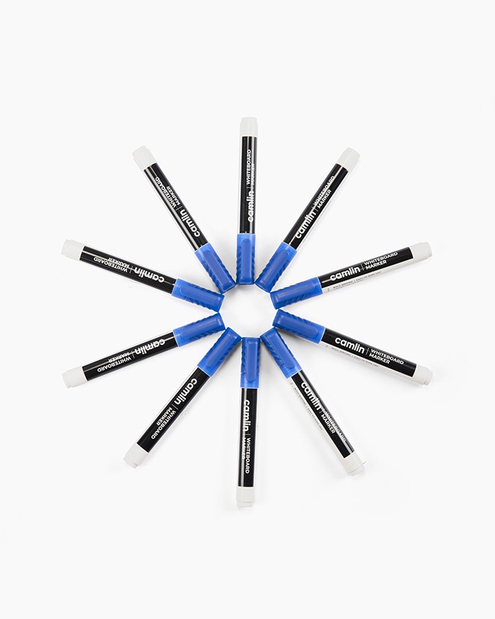 Camlin Whiteboard Markers Carton of 10 markers in Blue shade