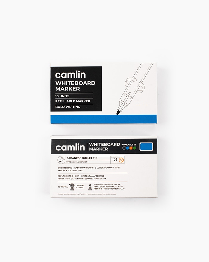 Camlin Whiteboard Markers Carton of 10 markers in Blue shade