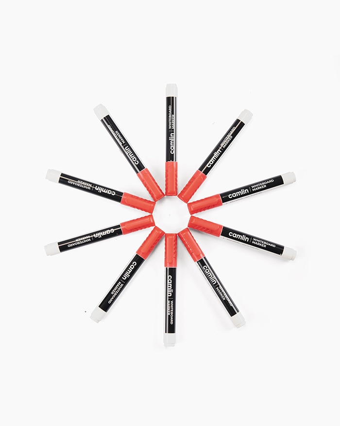 Camlin Whiteboard Markers Carton of 10 markers in Red shade