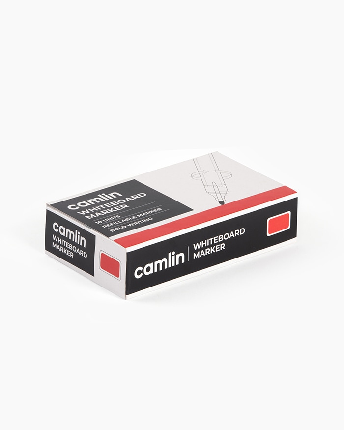 Camlin Whiteboard Markers Carton of 10 markers in Red shade
