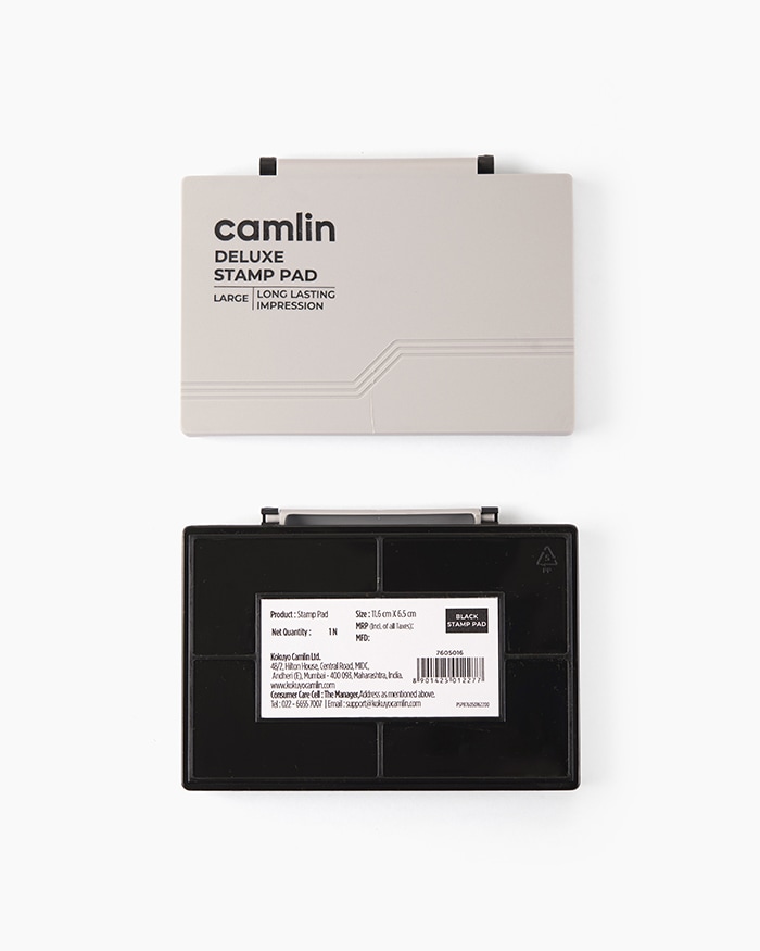 Camlin Deluxe Stamp Pad Individual stamp pad in Black, Large
