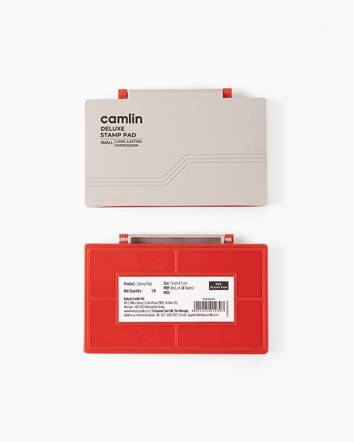 Camlin Deluxe Stamp Pad Individual stamp pad in Red, Small