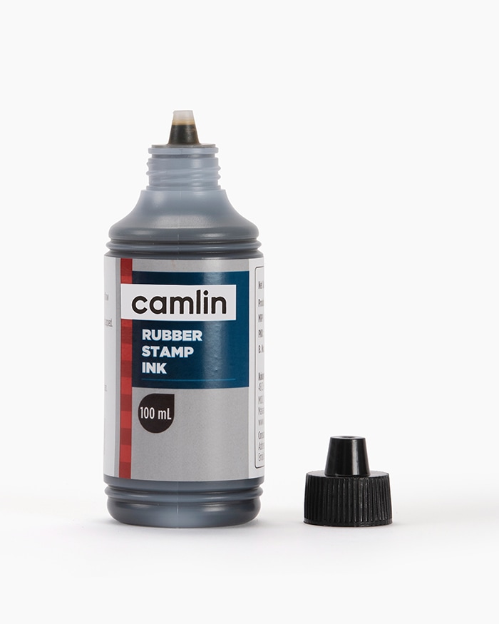 Camlin Rubber Stamp Ink Individual bottle of Black in 100 ml
