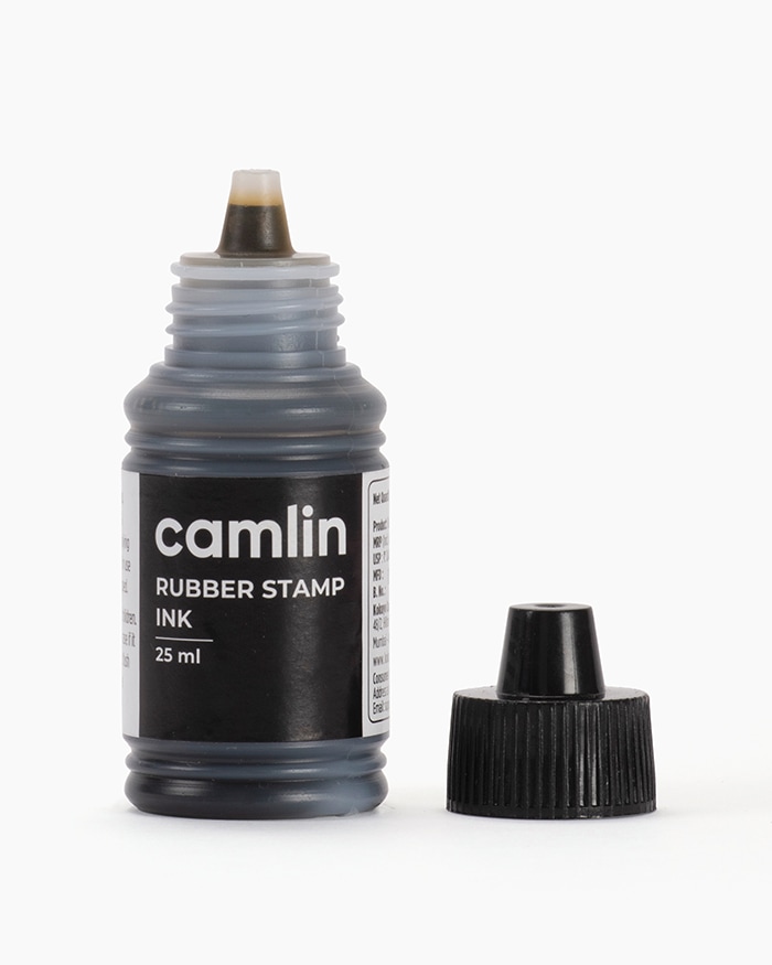 Camlin Rubber Stamp Ink Individual bottle of Black in 25 ml