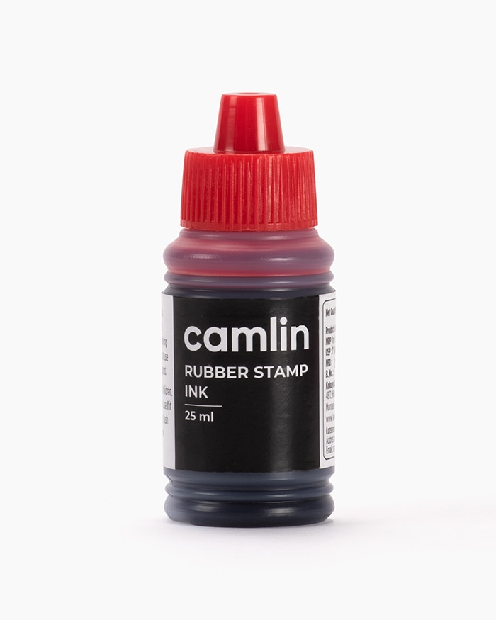 Camlin Rubber Stamp Ink Individual bottle of Red in 25 ml