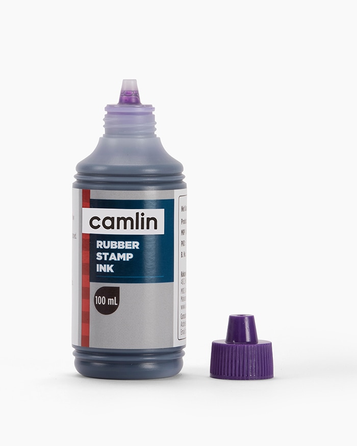 Camlin Rubber Stamp Ink Individual bottle of Violet in 100 ml