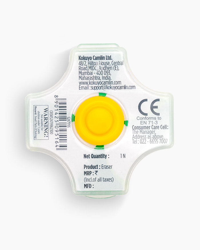 Camlin Spin Eraser Individual eraser in green