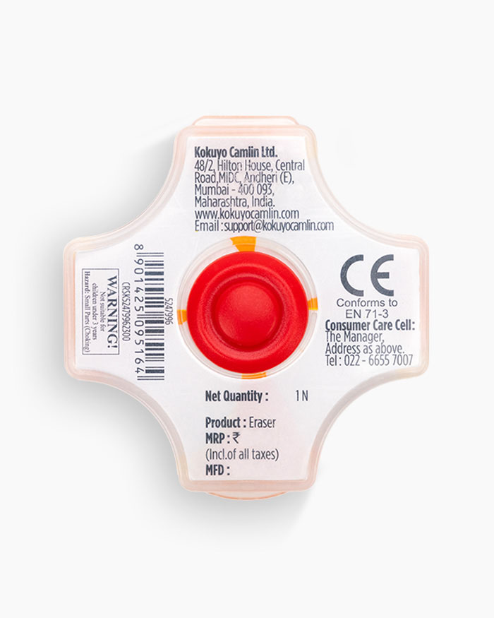 Camlin Spin Eraser Individual eraser in orange
