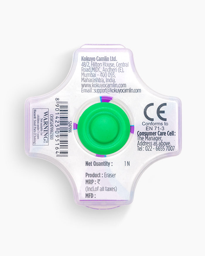 Camlin Spin Eraser Individual eraser in purple