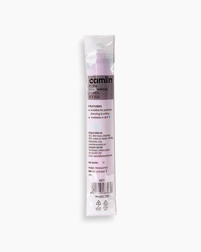 Camlin Klick Mechanical Pencil Individual pencil in 0.7 mm, Lilac