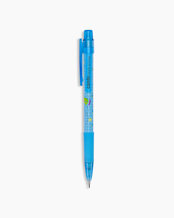 Camlin Klick Mechanical Pencil Individual pencil in 0.9 mm with Leads, Baby Blue